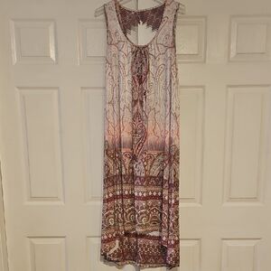 Bohemian Paisley Asymmetrical Dress XL
